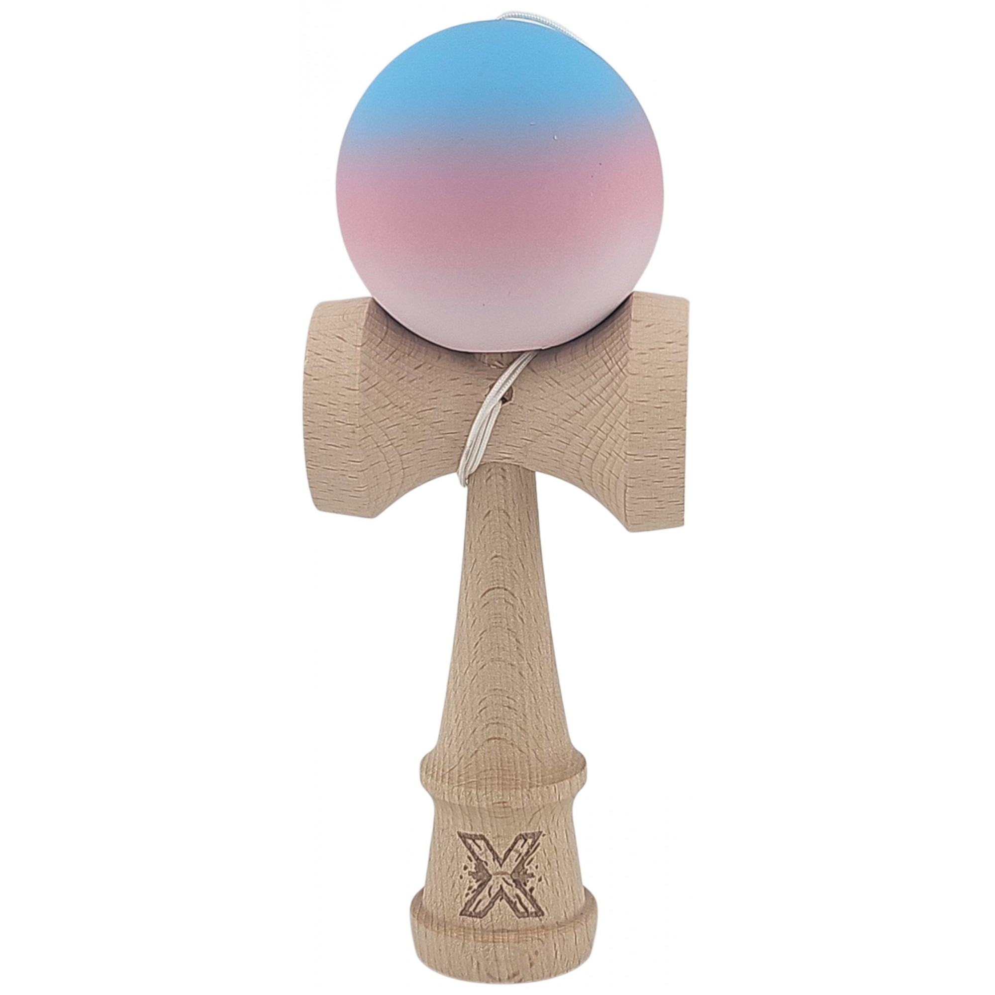 kendama-x-originala-profesionala-flippy-din-lemn-rubber-grip-18-cm-gradient-albastru-roz-alb-main-68efbb1808b02 Kendama X Originala, Profesionala, Embo, din Lemn, Rubber Grip, 18 cm, Gradient Albastru/Roz/Alb - imagine 1