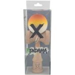Kendama X Originala, Profesionala, Embo, din Lemn, Rubber Grip, 18 cm, Gradient Portocaliu/Galben/Alb - imagine 4