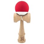 Kendama X Originala, Profesionala, Embo, din Lemn,  Rubber Grip, 18 cm, Rosu/Alb