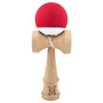 Kendama X Originala, Profesionala, Embo, din Lemn,  Rubber Grip, 18 cm, Rosu/Alb