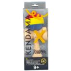 Kendama X Originala, Profesionala, Embo, din Lemn, Rubber Grip, 18 cm, Rosu/Galben/Albastru - imagine 3