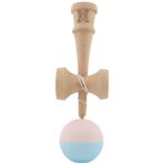 Kendama X Originala, Profesionala,  Embo, din lemn, Rubber Grip, 18 cm, Roz/Albastru - imagine 2