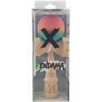 Kendama X Originala, Profesionala, Embo, din Lemn, Rubber Grip, 18 cm, Roz/Galben/Albastru - imagine 4