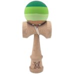 Kendama X Originala, Profesionala, Embo, din Lemn, Rubber Grip, 18 cm, Verde in 3 Culori
