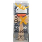 Kendama X Originala, Profesionala, Embo, din Lemn, Super Sticky, 18 cm, Alb/Portocaliu - imagine 5