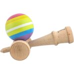Kendama X Originala, Profesionala, Embo, din Lemn, Super Sticky, 18 cm, Multicolor - imagine 5