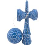 Kendama X Originala, Profesionala, Embo, Kendama Cracked, din Lemn â€“ 18 cm, Crack Albastru/Alb - imagine 3