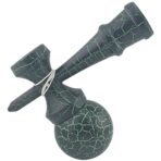 Kendama X Originala, Profesionala, Embo, Kendama Cracked, din Lemn â€“ 18 cm, Crack Negru/Verde - imagine 3