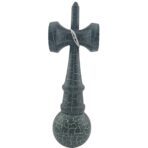 Kendama X Originala, Profesionala, Embo, Kendama Cracked, din Lemn â€“ 18 cm, Crack Negru/Verde - imagine 4