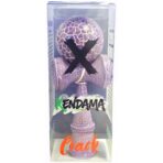 Kendama X Originala, Profesionala, Embo, Kendama Cracked, din Lemn â€“ 18 cm, Lila/Alb - imagine 4