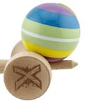 Kendama X Originala, Profesionala, Embo, Legendary Spectrum, Cupe Mari KING SIZE V3, Super Sticky, Gaura in Baza, Rulment Metalic, din lemn 18 cm, Ata 55 cm, Multicolor - imagine 8