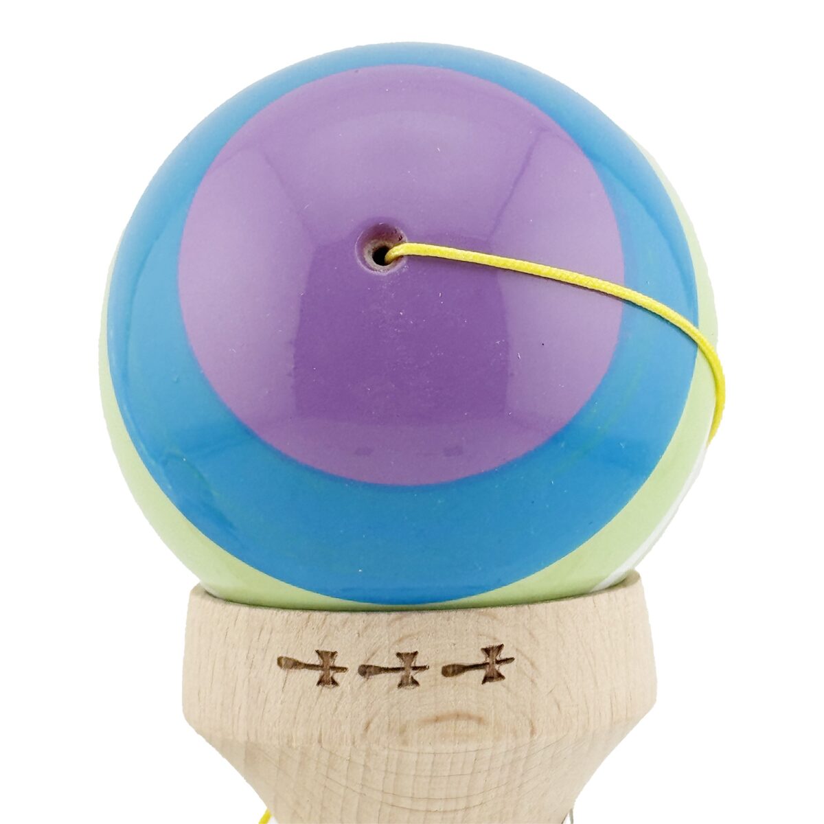 Kendama X Originala, Profesionala, Embo, Legendary Spectrum, Cupe Mari KING SIZE V3, Super Sticky, Gaura in Baza, Rulment Metalic, din lemn 18 cm, Ata 55 cm, Multicolor - imagine 9