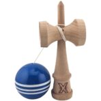 Kendama X Originala, Profesionala, Embo, Original Super Sticky, din Lemn, 18 cm, Dark Blue/Alb - imagine 3