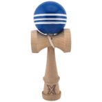 Kendama X Originala, Profesionala, Embo, Original Super Sticky, din Lemn, 18 cm, Dark Blue/Alb