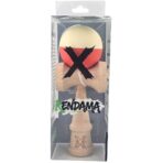 Kendama X Originala, Profesionala, Embo, Rubber Grip, din Lemn, 18 cm, Galben deschis/Rosu - imagine 2