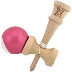 Kendama X Originala, Profesionala, Embo, Super Sticky, din Lemn, 18 cm, Roz/Gri - imagine 2