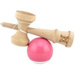 Kendama X Originala, Profesionala, Embo, Super Sticky, din Lemn, 18 cm, Roz/Gri - imagine 3