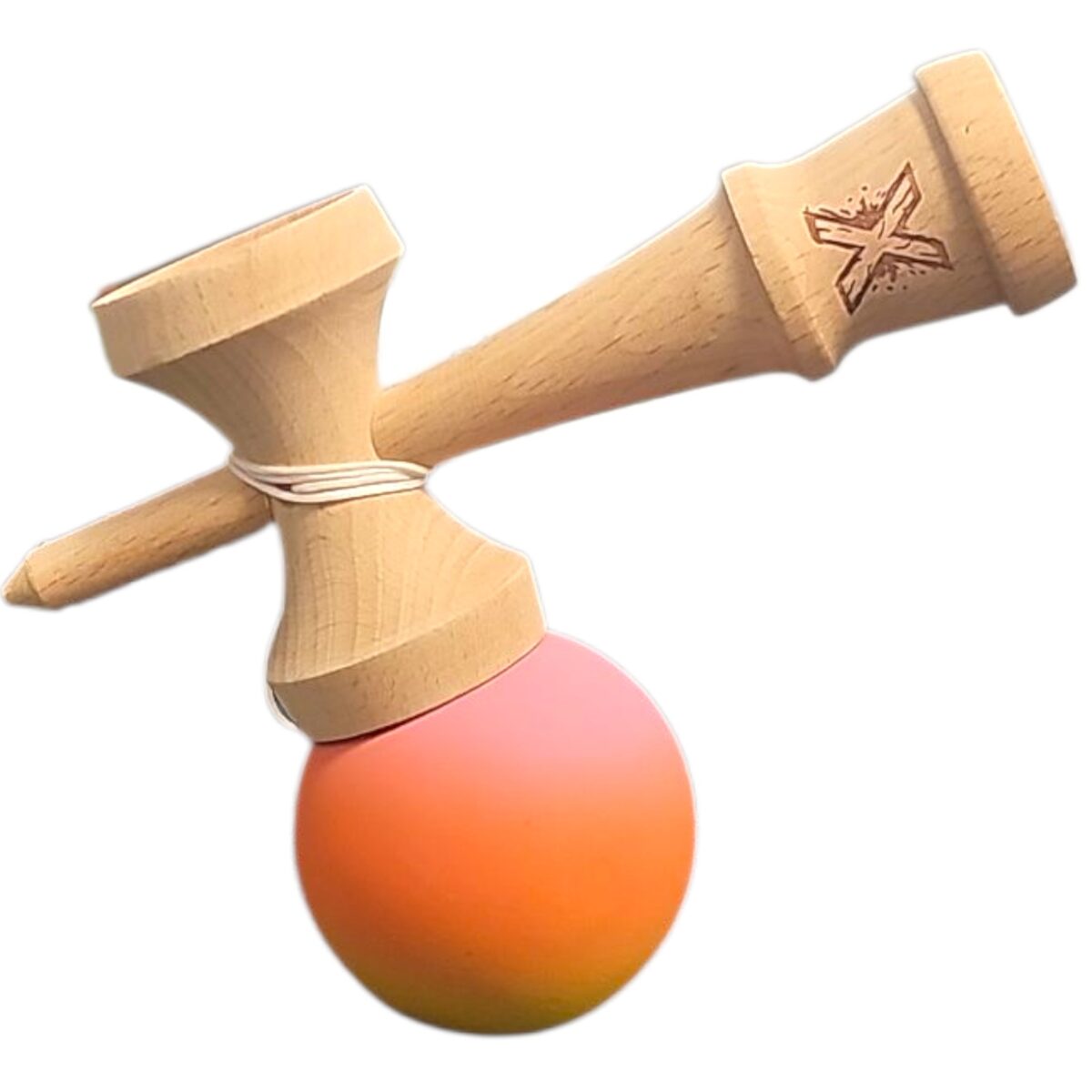 kendama-x-originala-profesionala-flippy-rubber-grip-din-lemn-18-cm-roz-portocaliu-galben-68e66980651e6 Kendama X Originala, Profesionala, Embo, Rubber Grip, din Lemn, 18 cm, Roz/Portocaliu/Galben - imagine 3