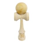 Kendama X Originala, Profesionala, Embo, SUPER BIG cu Cupe KING SIZE, Bila Super Sticky, Diametrul 17 cm, din Lemn, 52 x 20 cm, Natural Maro - imagine 2