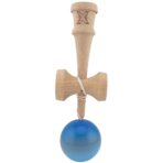 Kendama X Originala, Profesionala, Embo, Super Sticky din Lemn, 18 cm, Gradient Albastru/Gri/Bleu - imagine 2
