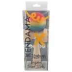 Kendama X Originala, Profesionala, Embo, Super Sticky din Lemn, 18 cm, Gradient Roz/Galben/Albastru - imagine 3