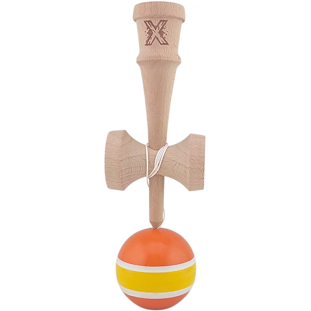 kendama-x-originala-profesionala-flippy-super-sticky-din-lemn-18-cm-portocaliu-galben-alb-68de91cdba8db Kendama X Originala, Profesionala, Embo, Super Sticky din Lemn, 18 cm, Portocaliu/Galben/Alb - imagine 4