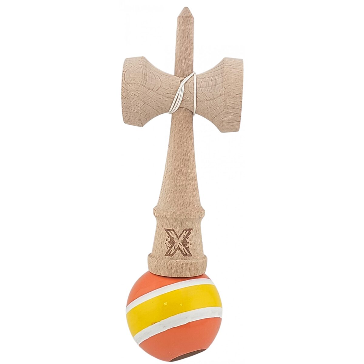 kendama-x-originala-profesionala-flippy-super-sticky-din-lemn-18-cm-portocaliu-galben-alb-68de91cde303c Kendama X Originala, Profesionala, Embo, Super Sticky din Lemn, 18 cm, Portocaliu/Galben/Alb - imagine 5