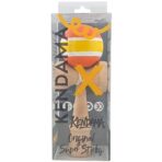 Kendama X Originala, Profesionala, Embo, Super Sticky din Lemn, 18 cm, Portocaliu/Galben/Alb - imagine 6