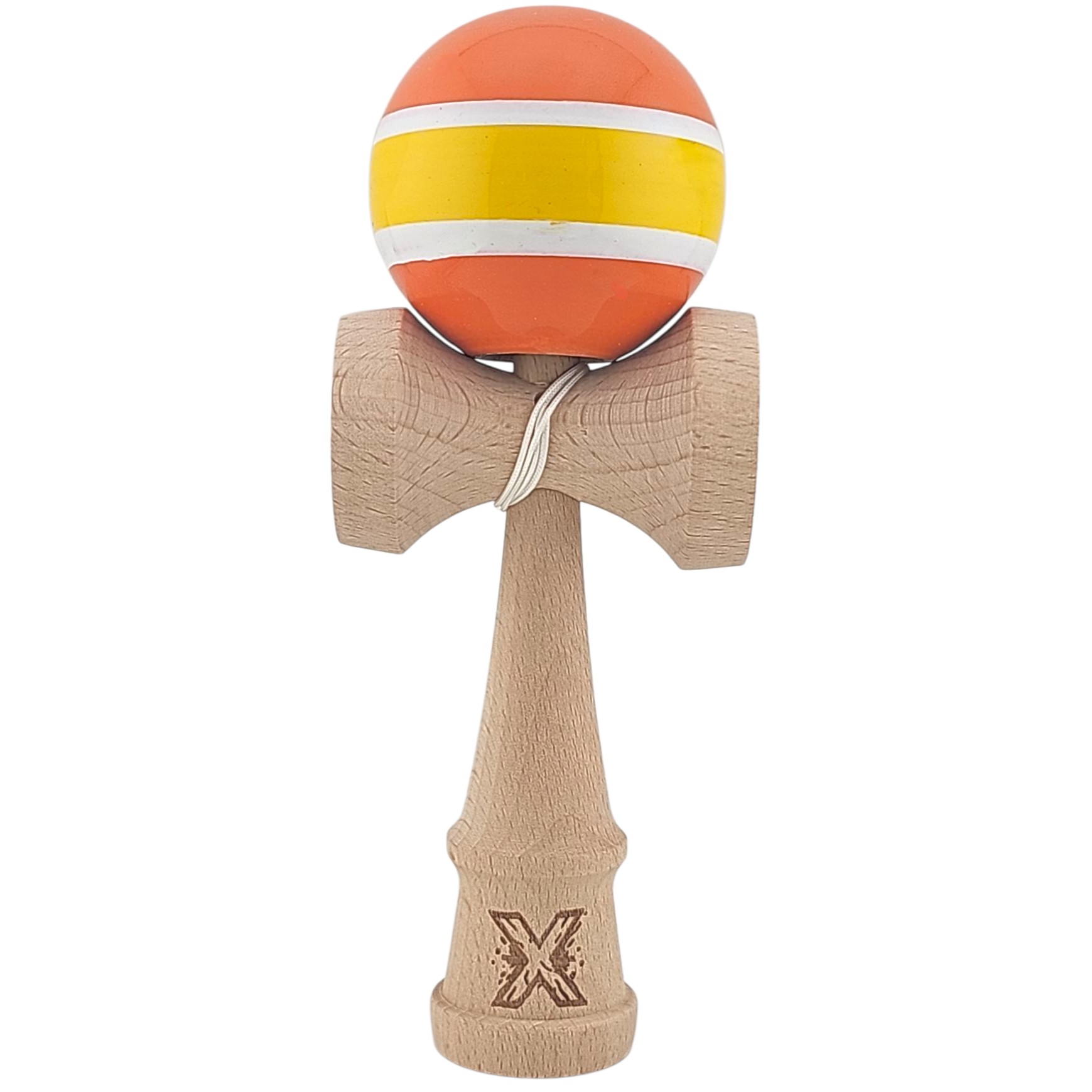 kendama-x-originala-profesionala-flippy-super-sticky-din-lemn-18-cm-portocaliu-galben-alb-main-68de91cd33296 Kendama X Originala, Profesionala, Embo, Super Sticky din Lemn, 18 cm, Portocaliu/Galben/Alb - imagine 1