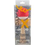 Kendama X Originala, Profesionala, Embo, Super Sticky, din Lemn, 18 cm, Rosu/Alb - imagine 4