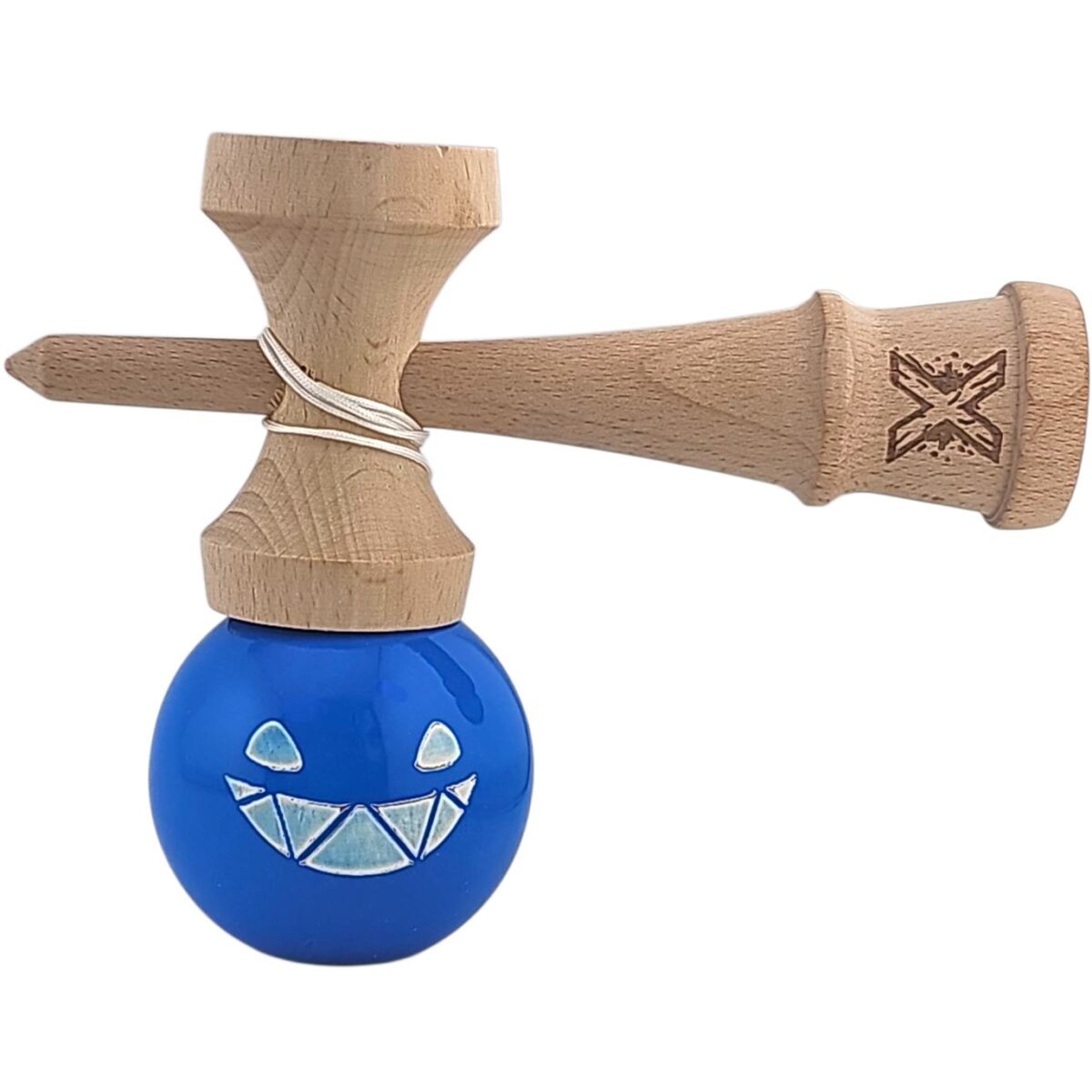 kendama-x-originala-profesionala-limited-crazy-smile-flippy-din-lemn-super-stiky-18-cm-albastru-68de8f4c15416 Kendama X Originala, Profesionala Limited Crazy Smile, Embo, din Lemn, Super Sticky, 18 cm, Albastru - imagine 2