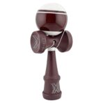 Kendama X Originala, Profesionala, Embo, Super Sticky Legendary, Rulment Metalic cu Ata 55 cm, Alb/Maro - imagine 2