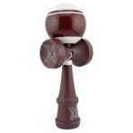 Kendama X Originala, Profesionala, Embo, Super Sticky Legendary, Rulment Metalic cu Ata 55 cm, Alb/Maro - imagine 9