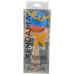 Kendama X Originala, Profesionala Limited, Embo, din Lemn, Super Sticky, 18 cm, Albastru/Portocaliu - imagine 4