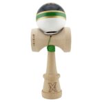 Kendama X Originala ROYAL SPIKE, Profesionala, Embo, Cupe Mari KING SIZE V3, Super Sticky, Gaura in Baza, Rulment Metalic, din lemn 18 cm, Ata 55 cm, Inel Verde - imagine 2