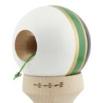 Kendama X Originala ROYAL SPIKE, Profesionala, Embo, Cupe Mari KING SIZE V3, Super Sticky, Gaura in Baza, Rulment Metalic, din lemn 18 cm, Ata 55 cm, Inel Verde - imagine 6