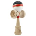 Kendama X Originala ROYAL SPIKE, Profesionala, Embo, Cupe Mari KING SIZE V3, Super Sticky, Gaura in Baza, Rulment Metalic, din lemn 18 cm, Ata 55 cm, Inel Rosu