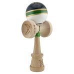 Kendama X Originala ROYAL SPIKE, Profesionala, Embo, Cupe Mari KING SIZE V3, Super Sticky, Gaura in Baza, Rulment Metalic, din lemn 18 cm, Ata 55 cm, Inel Verde
