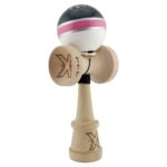 Kendama X Originala ROYAL SPIKE, Profesionala, Embo, Cupe Mari KING SIZE V3, Super Sticky, Gaura in Baza, Rulment Metalic, din lemn 18 cm, Ata 55 cm, Inel Roz