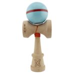 Kendama X Originala Silken, Profesionala, Embo, Cupe Mari KING SIZE V3, Super Sticky, Gaura in Baza, Rulment Metalic, din lemn 18 cm, Ata 55 cm, Albastru deschis - imagine 2