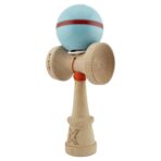 Kendama X Originala Silken, Profesionala, Embo, Cupe Mari KING SIZE V3, Super Sticky, Gaura in Baza, Rulment Metalic, din lemn 18 cm, Ata 55 cm, Albastru deschis - imagine 3
