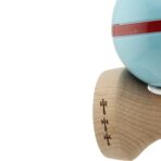Kendama X Originala Silken, Profesionala, Embo, Cupe Mari KING SIZE V3, Super Sticky, Gaura in Baza, Rulment Metalic, din lemn 18 cm, Ata 55 cm, Albastru deschis - imagine 7