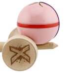 Kendama X Originala Silken, Profesionala, Embo, Cupe Mari KING SIZE V3, Super Sticky, Gaura in Baza, Rulment Metalic, din lemn 18 cm, Ata 55 cm, Roz - imagine 8