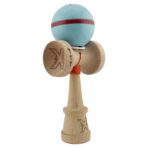 Kendama X Originala Silken, Profesionala, Embo, Cupe Mari KING SIZE V3, Super Sticky, Gaura in Baza, Rulment Metalic, din lemn 18 cm, Ata 55 cm, Albastru deschis