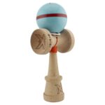 Kendama X Originala Silken, Profesionala, Embo, Cupe Mari KING SIZE V3, Super Sticky, Gaura in Baza, Rulment Metalic, din lemn 18 cm, Ata 55 cm, Albastru deschis