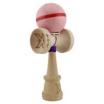Kendama X Originala Silken, Profesionala, Embo, Cupe Mari KING SIZE V3, Super Sticky, Gaura in Baza, Rulment Metalic, din lemn 18 cm, Ata 55 cm, Roz