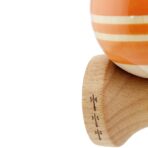 Kendama X Rainbow Originala, Profesionala, Embo, Big Cups V2, Super Sticky cu Cupe Mari, Rulment Metalic, din lemn 18 cm, Ata 55 cm, Portocaliu/Maro - imagine 6