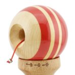 Kendama X Rainbow Originala, Profesionala, Embo, Big Cups V2, Super Sticky cu Cupe Mari, Rulment Metalic, din lemn 18 cm, Ata 55 cm, Rosu/Maro - imagine 5