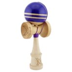 Kendama X Rainbow Originala, Profesionala, Embo, Big Cups V2, Super Sticky cu Cupe Mari, Rulment Metalic, din lemn 18 cm, Ata 55 cm, Violet/Maro - imagine 2