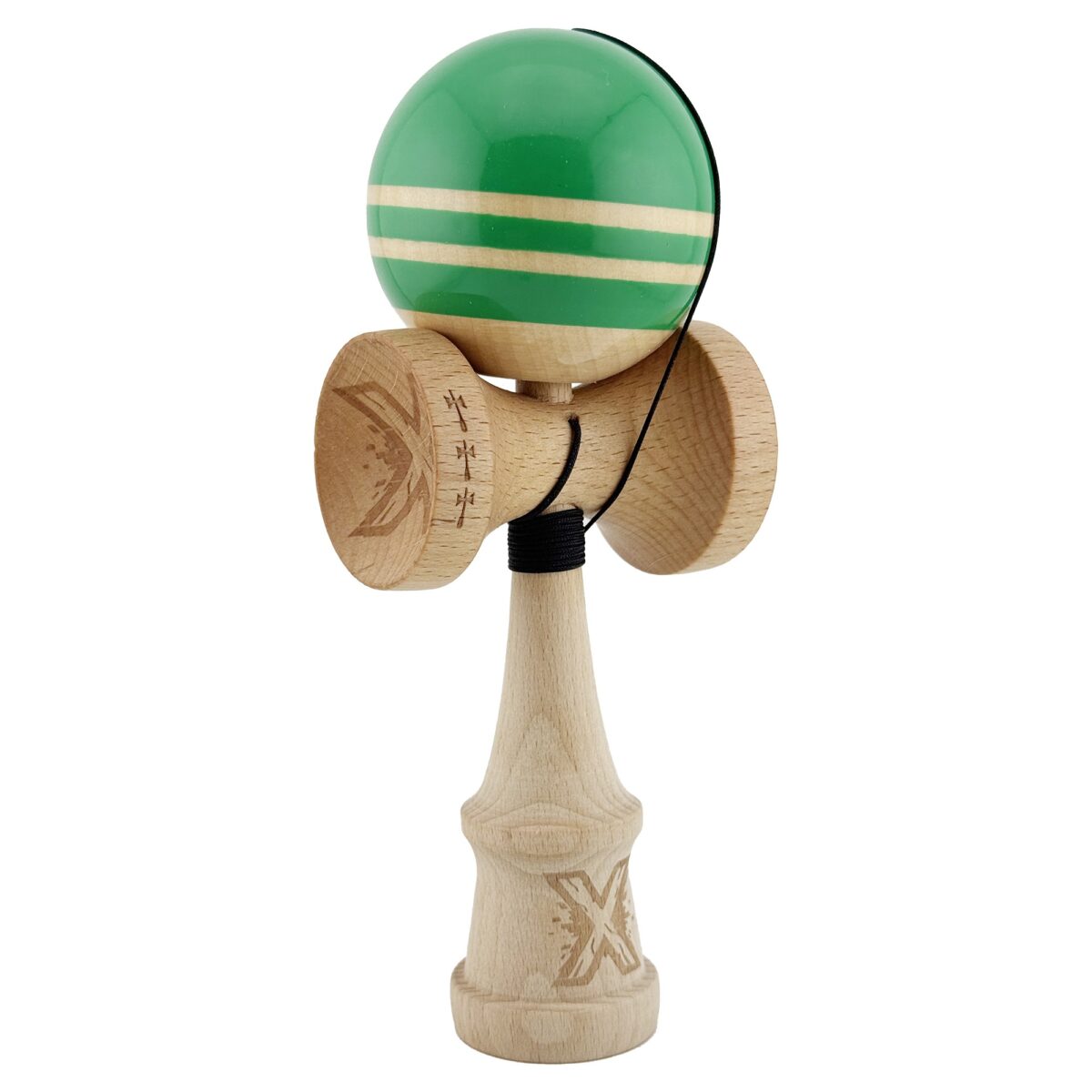 kendama-x-rainbow-originala-profesionala-flippy-big-cups-v2-super-sticky-cu-cupe-mari-rulment-metali-691b73f7d3949 Kendama X Rainbow Originala, Profesionala, Embo, Big Cups V2, Super Sticky cu Cupe Mari, Rulment Metalic, din lemn 18 cm, Ata 55 cm, Verde/Maro - imagine 2